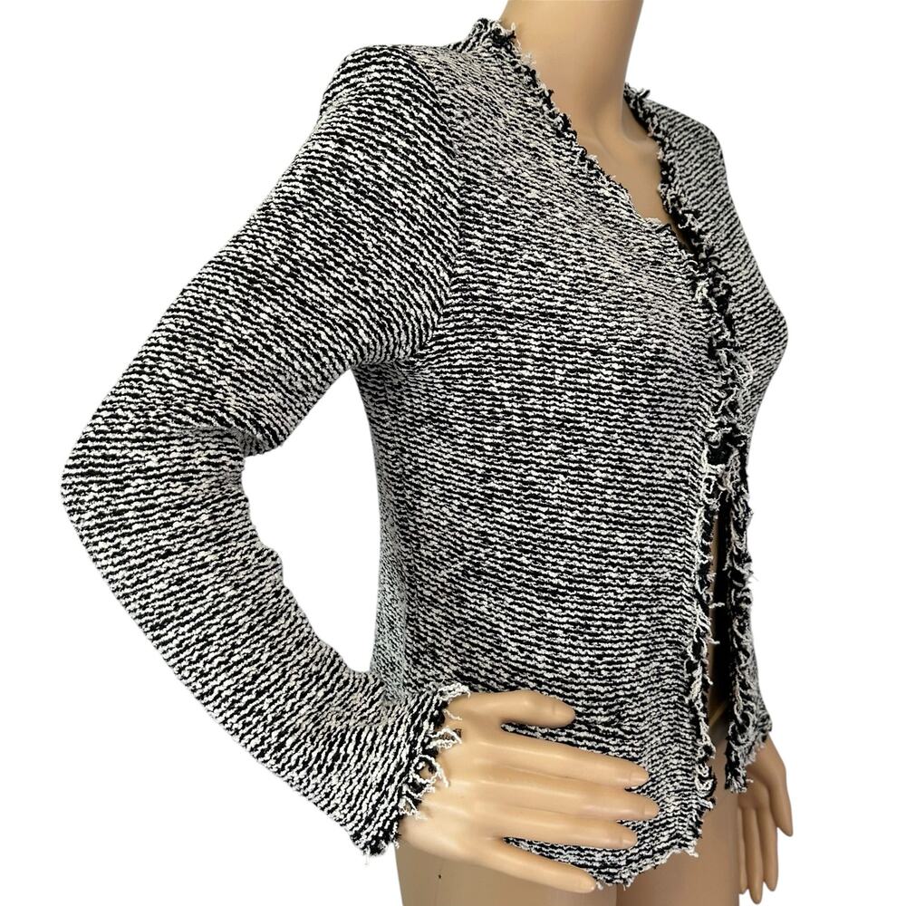 IRO Azure Boucle Jacket Black Ecru 36 US Size 4 - Picture 4 of 11